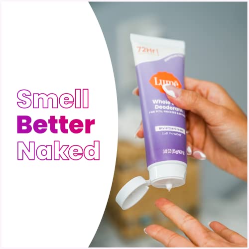 Lume Whole Body Deodorant - Invisible Cream Tube - 72 Hour Odor Control - Aluminum Free, Baking Soda Free, Skin Safe - 3.0 ounce (Clean Tangerine)