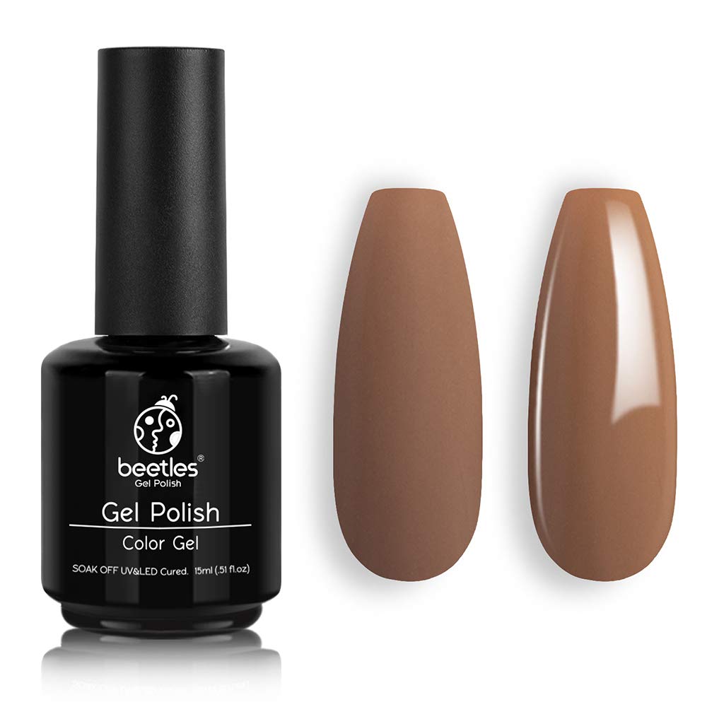 beetles Gel Polish 6 Colors Jelly Gel Nail Polish Set Gift, Milky White Sheer Pink Nude Brown Translucent Soak Off Uv Nail Gel Diy Art for Girls Women Ultimate Monochrome Collection