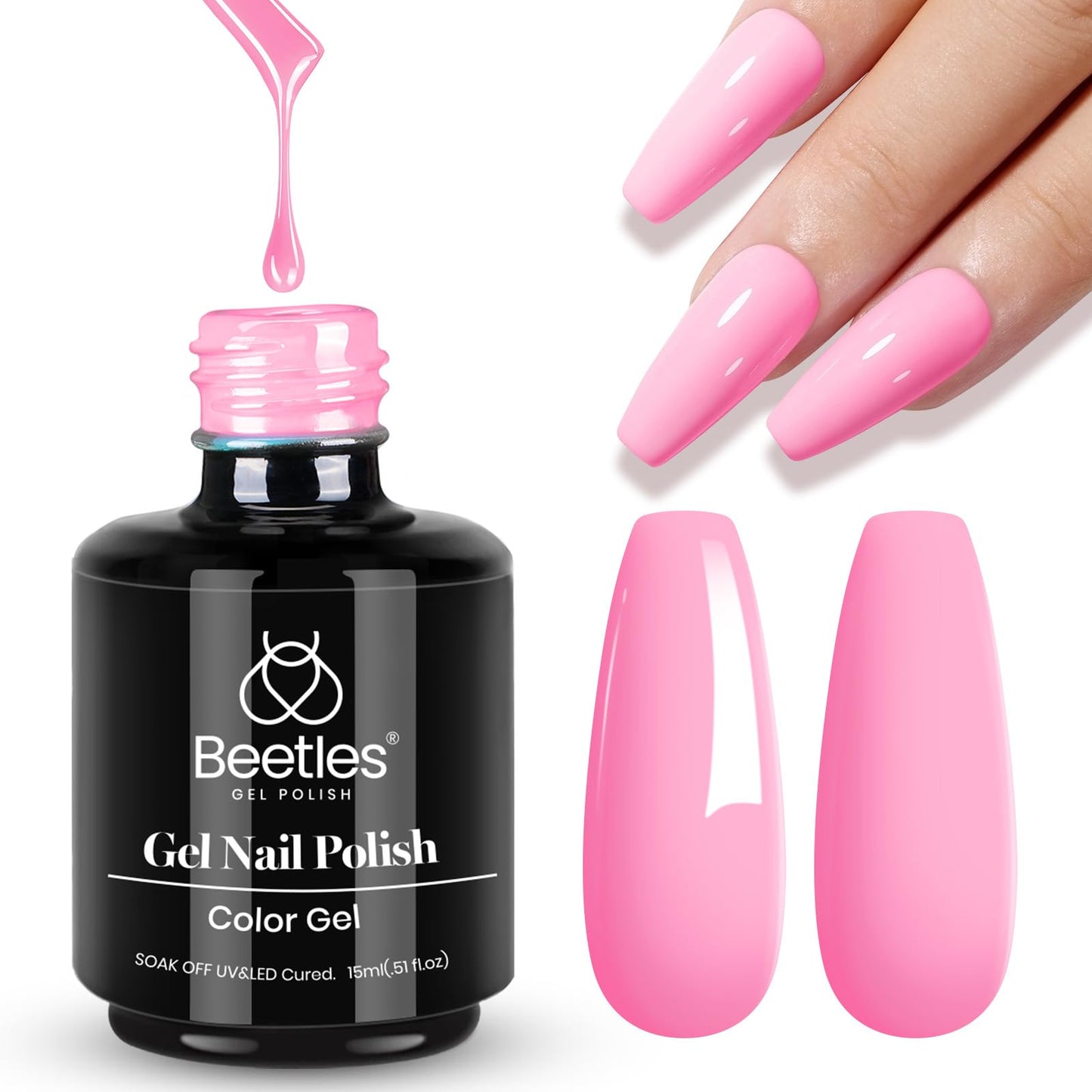 beetles Gel Polish 6 Colors Jelly Gel Nail Polish Set Gift, Milky White Sheer Pink Nude Brown Translucent Soak Off Uv Nail Gel Diy Art for Girls Women Ultimate Monochrome Collection