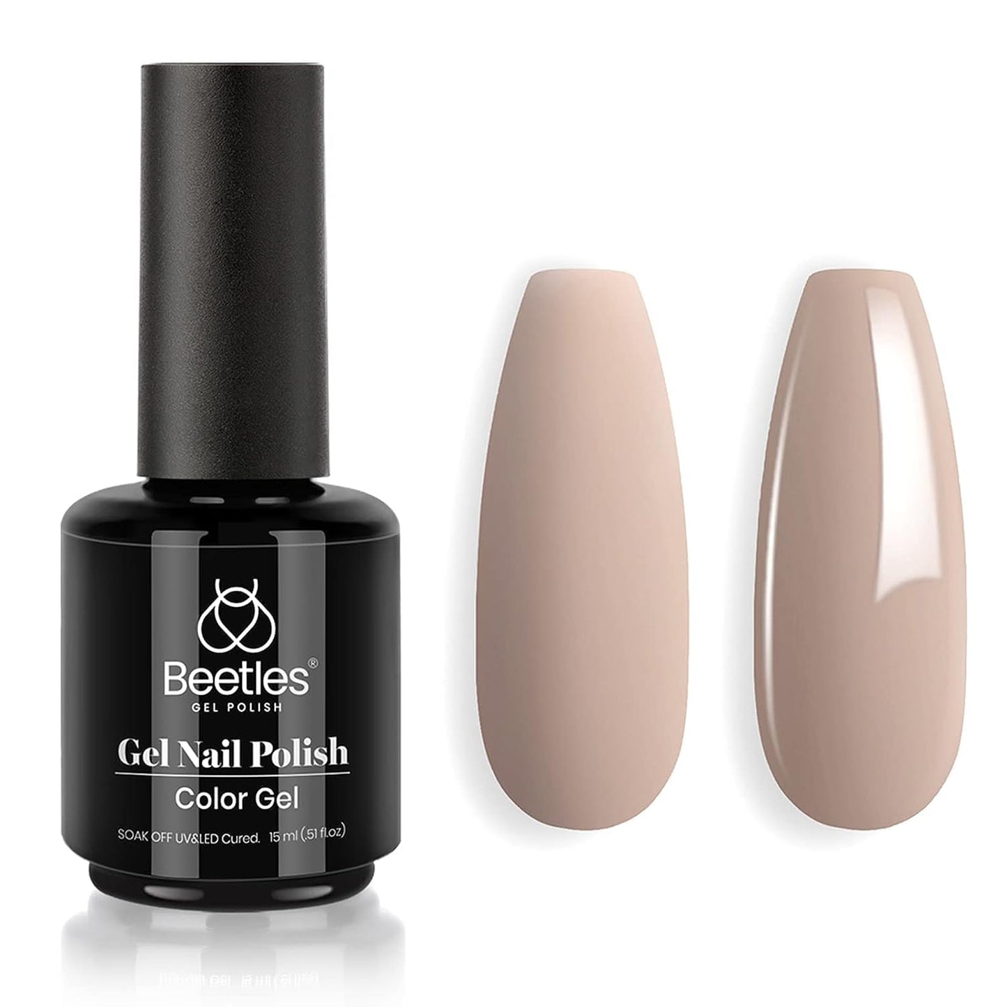 beetles Gel Polish 6 Colors Jelly Gel Nail Polish Set Gift, Milky White Sheer Pink Nude Brown Translucent Soak Off Uv Nail Gel Diy Art for Girls Women Ultimate Monochrome Collection