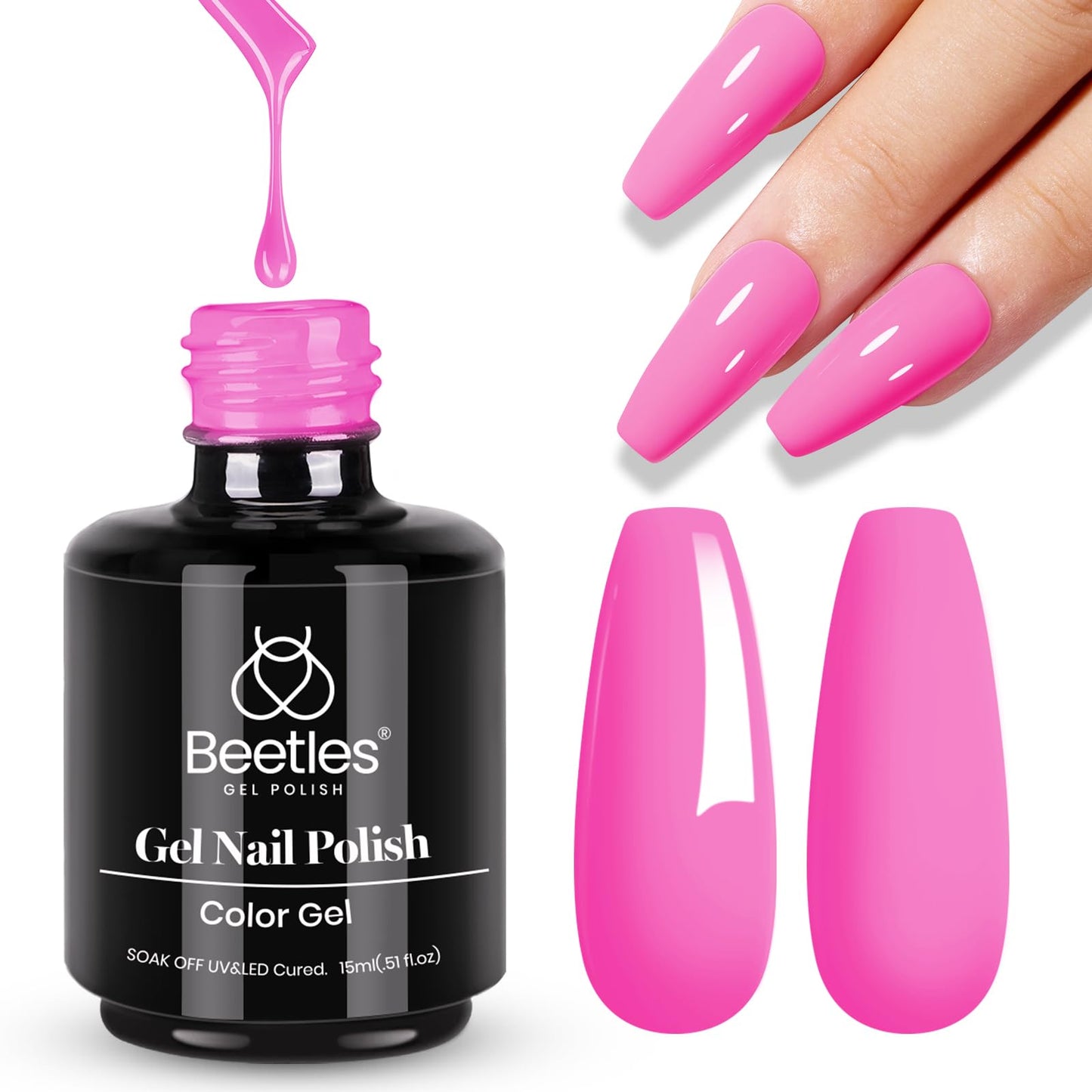 beetles Gel Polish 6 Colors Jelly Gel Nail Polish Set Gift, Milky White Sheer Pink Nude Brown Translucent Soak Off Uv Nail Gel Diy Art for Girls Women Ultimate Monochrome Collection