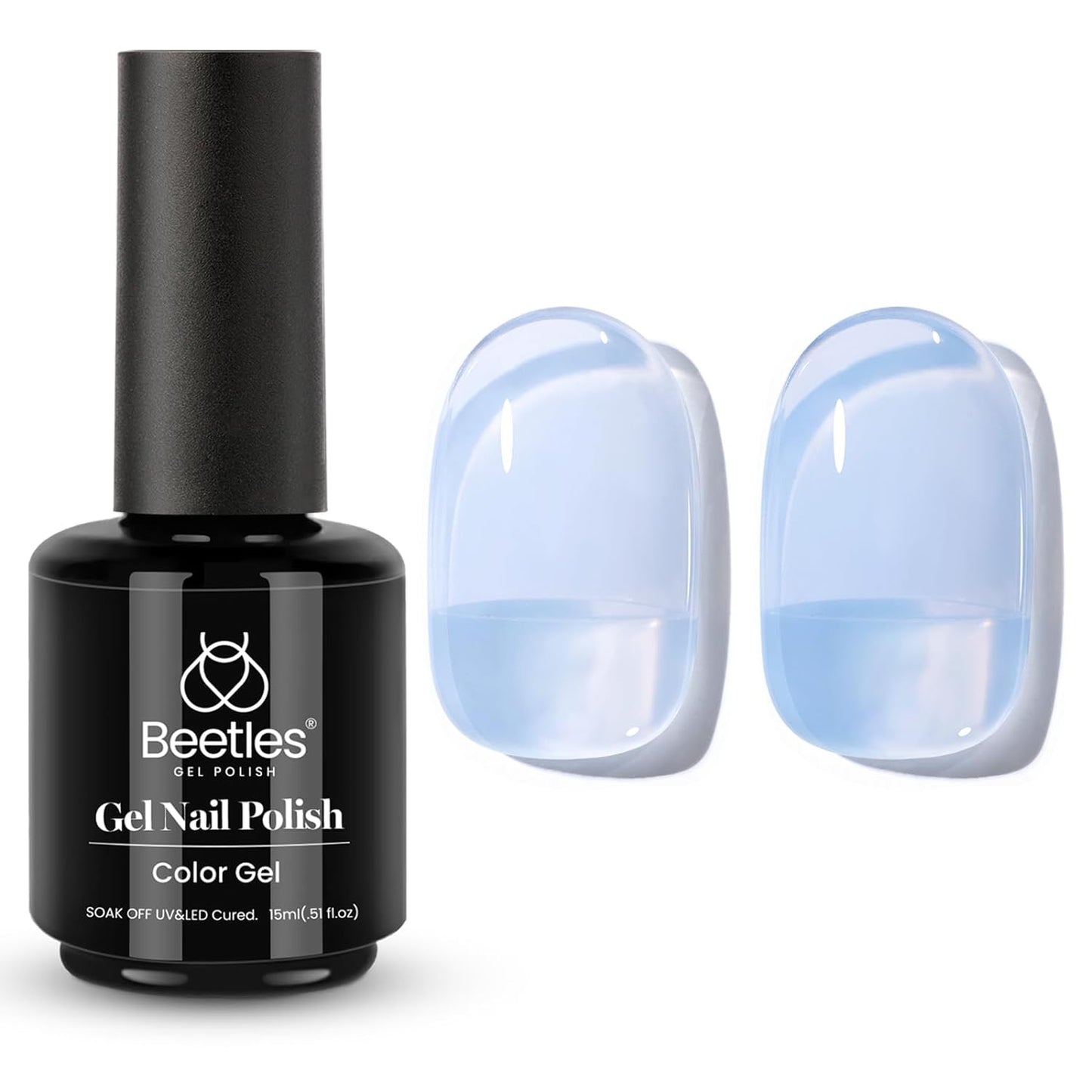 beetles Gel Polish 6 Colors Jelly Gel Nail Polish Set Gift, Milky White Sheer Pink Nude Brown Translucent Soak Off Uv Nail Gel Diy Art for Girls Women Ultimate Monochrome Collection