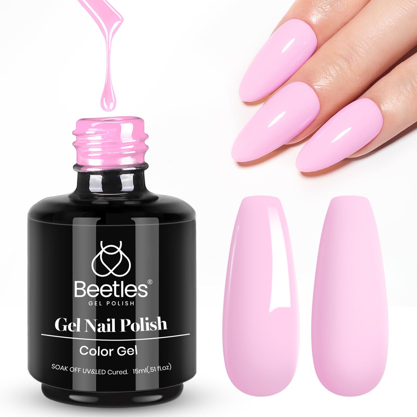beetles Gel Polish 6 Colors Jelly Gel Nail Polish Set Gift, Milky White Sheer Pink Nude Brown Translucent Soak Off Uv Nail Gel Diy Art for Girls Women Ultimate Monochrome Collection
