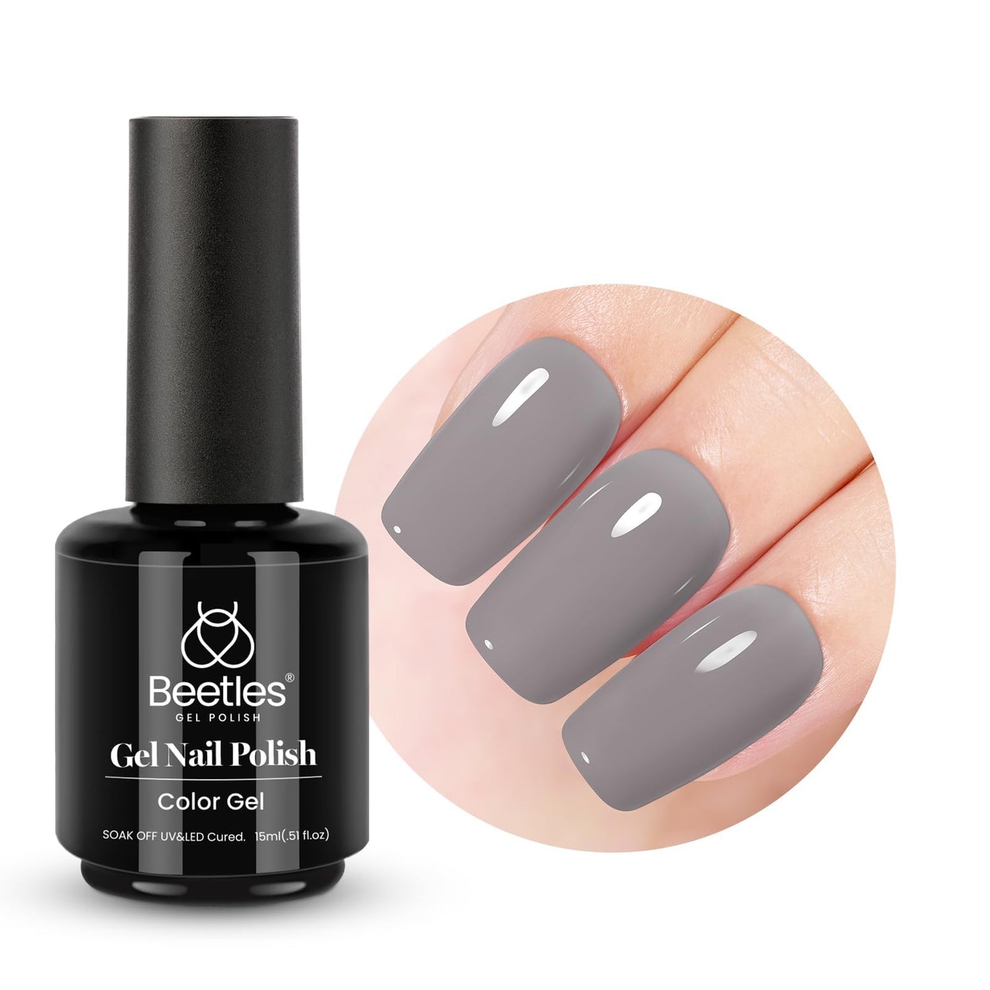 beetles Gel Polish 6 Colors Jelly Gel Nail Polish Set Gift, Milky White Sheer Pink Nude Brown Translucent Soak Off Uv Nail Gel Diy Art for Girls Women Ultimate Monochrome Collection