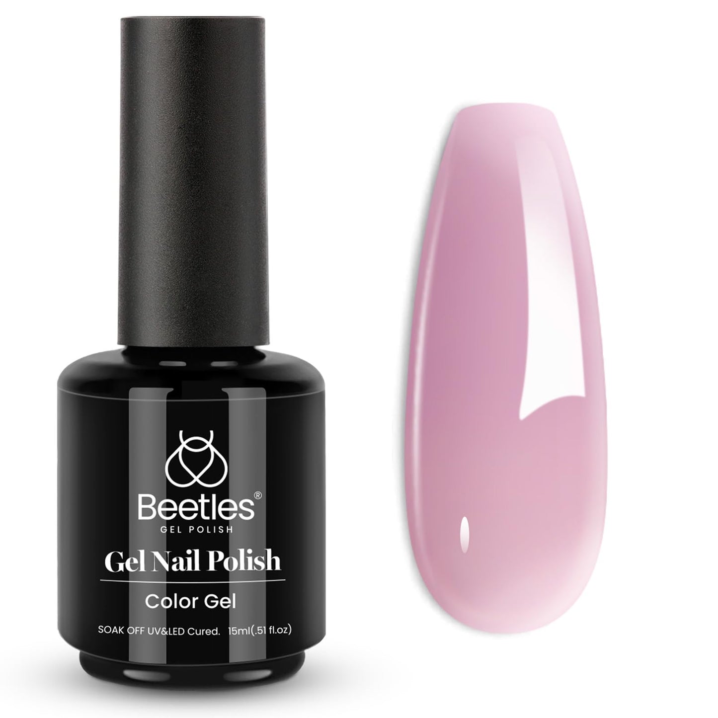 beetles Gel Polish 6 Colors Jelly Gel Nail Polish Set Gift, Milky White Sheer Pink Nude Brown Translucent Soak Off Uv Nail Gel Diy Art for Girls Women Ultimate Monochrome Collection