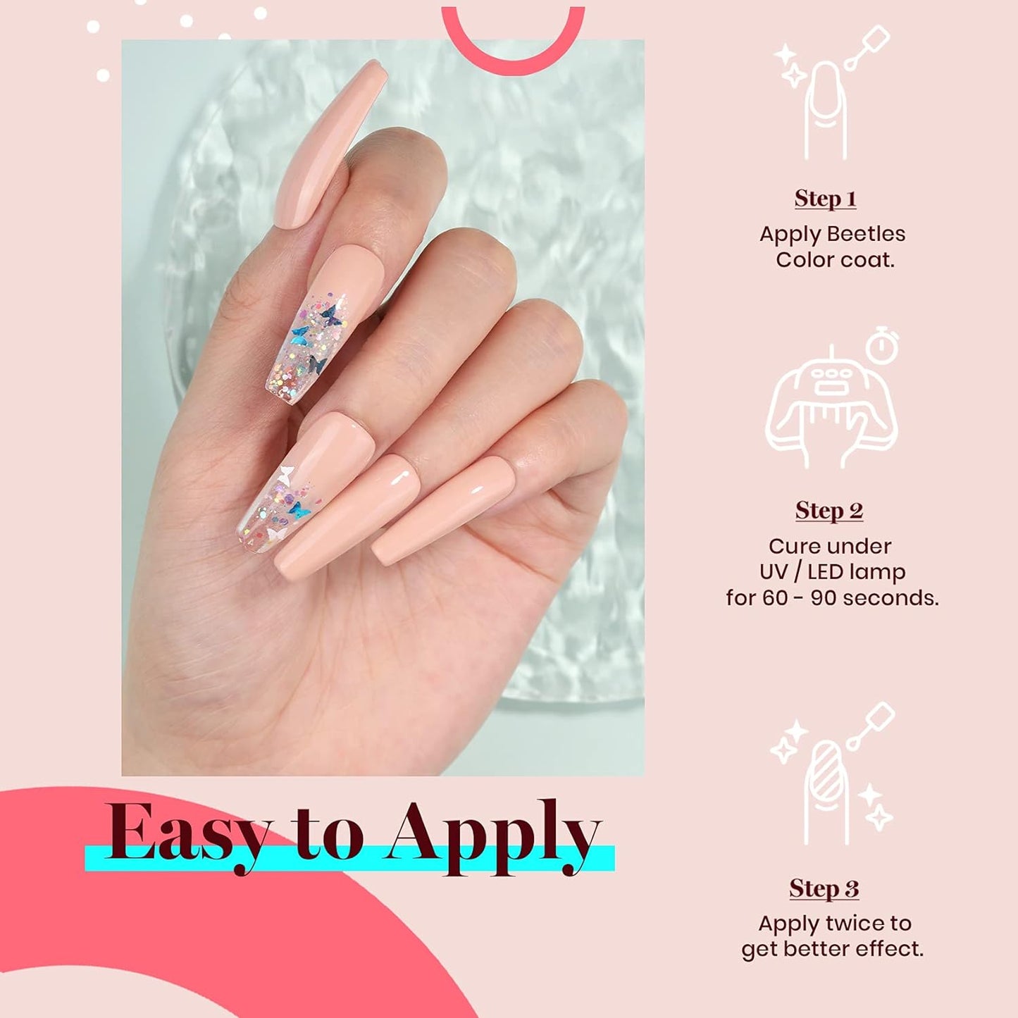 beetles Gel Polish 6 Colors Jelly Gel Nail Polish Set Gift, Milky White Sheer Pink Nude Brown Translucent Soak Off Uv Nail Gel Diy Art for Girls Women Ultimate Monochrome Collection