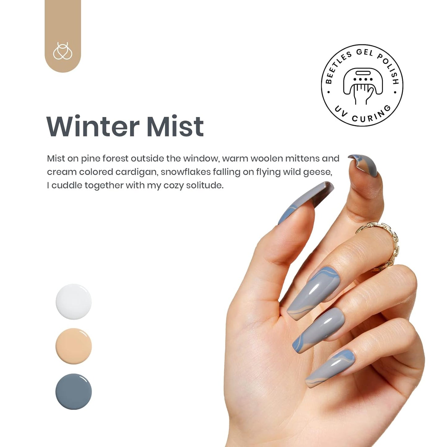 beetles Gel Polish 6 Colors Jelly Gel Nail Polish Set Gift, Milky White Sheer Pink Nude Brown Translucent Soak Off Uv Nail Gel Diy Art for Girls Women Ultimate Monochrome Collection