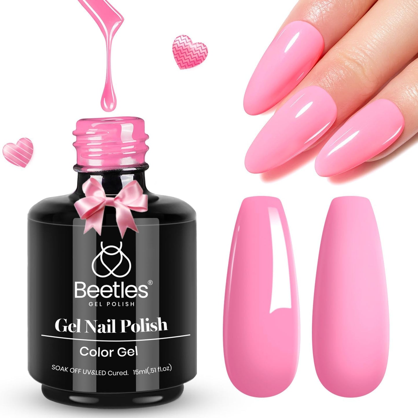 beetles Gel Polish 6 Colors Jelly Gel Nail Polish Set Gift, Milky White Sheer Pink Nude Brown Translucent Soak Off Uv Nail Gel Diy Art for Girls Women Ultimate Monochrome Collection