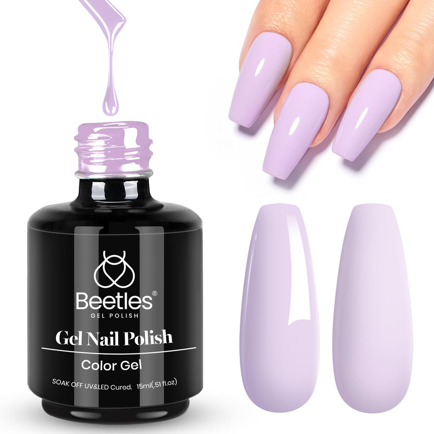 beetles Gel Polish 6 Colors Jelly Gel Nail Polish Set Gift, Milky White Sheer Pink Nude Brown Translucent Soak Off Uv Nail Gel Diy Art for Girls Women Ultimate Monochrome Collection