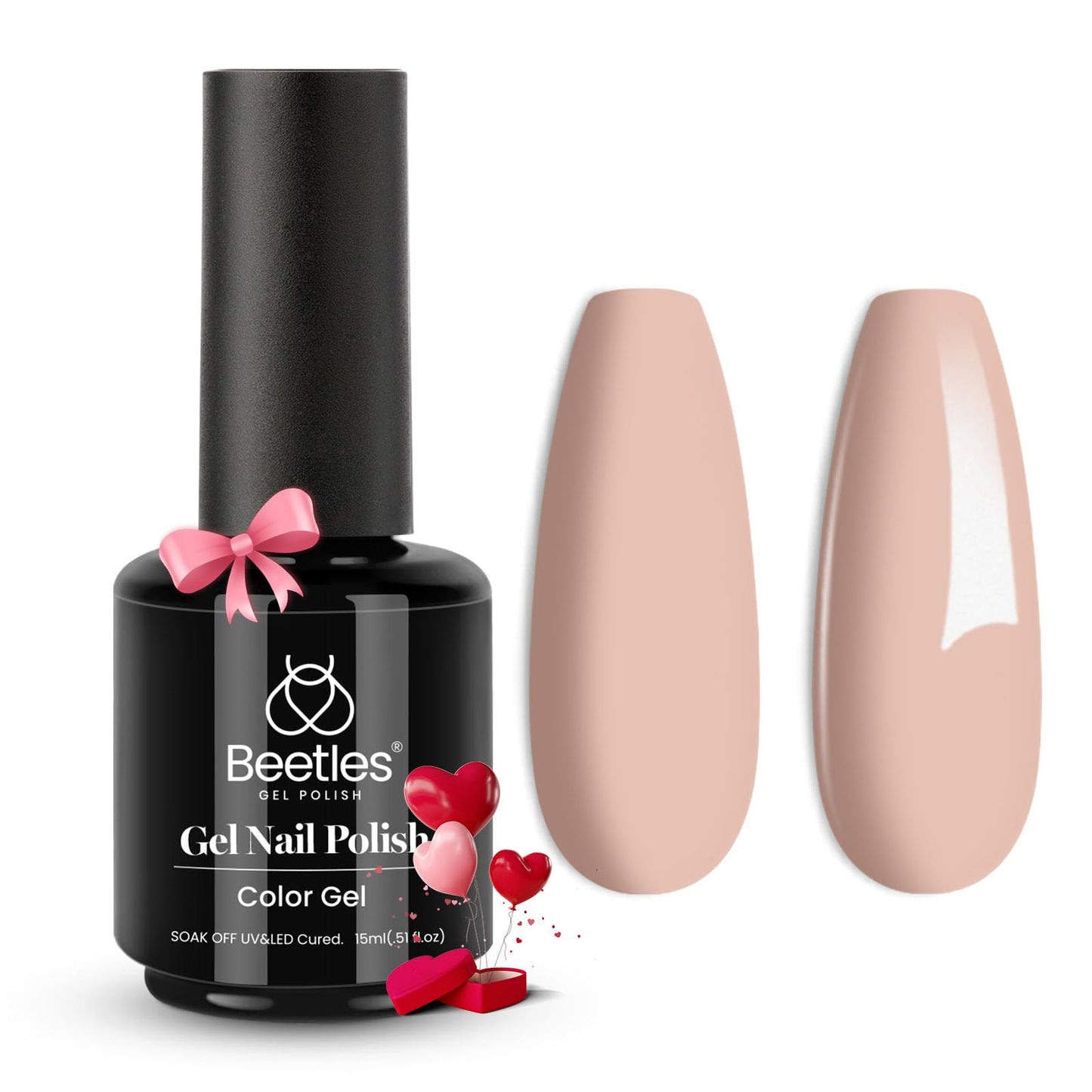 beetles Gel Polish 6 Colors Jelly Gel Nail Polish Set Gift, Milky White Sheer Pink Nude Brown Translucent Soak Off Uv Nail Gel Diy Art for Girls Women Ultimate Monochrome Collection