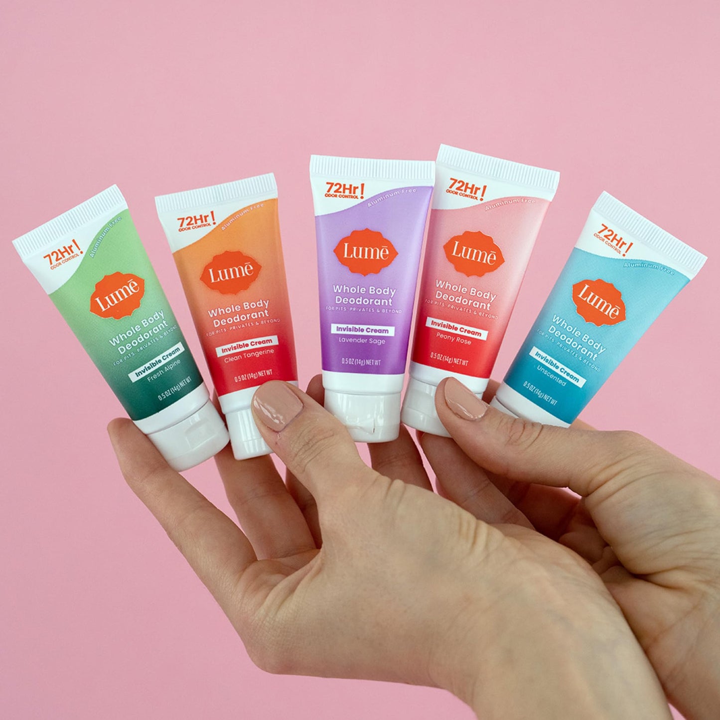 Lume Whole Body Deodorant - Invisible Cream Tube - 72 Hour Odor Control - Aluminum Free, Baking Soda Free, Skin Safe - 3.0 ounce (Clean Tangerine)