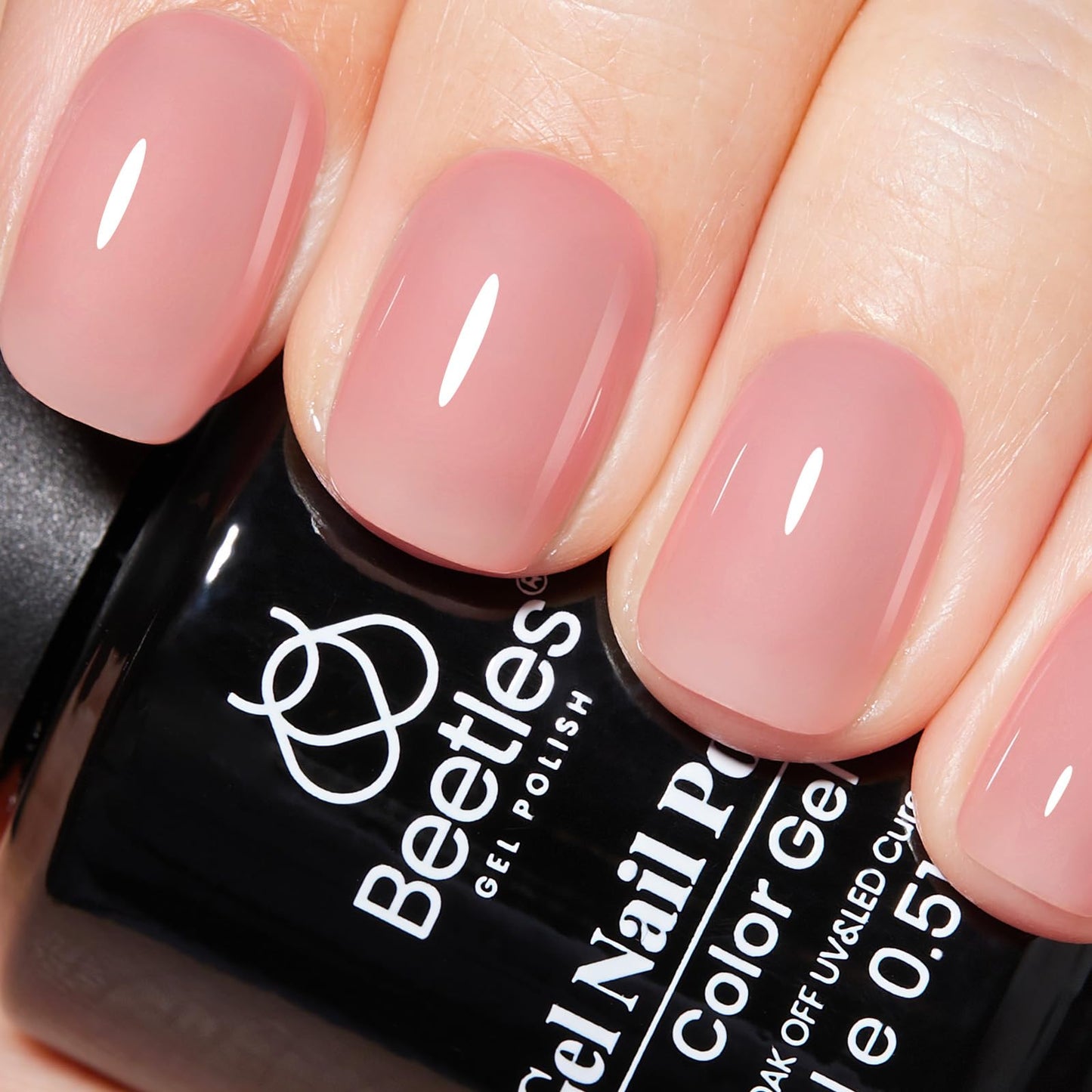 beetles Gel Polish 6 Colors Jelly Gel Nail Polish Set Gift, Milky White Sheer Pink Nude Brown Translucent Soak Off Uv Nail Gel Diy Art for Girls Women Ultimate Monochrome Collection