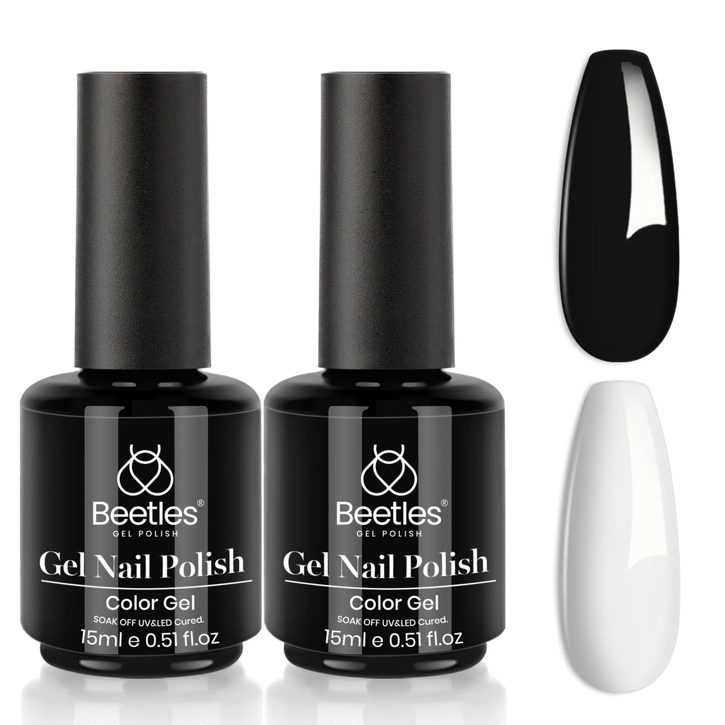 beetles Gel Polish 6 Colors Jelly Gel Nail Polish Set Gift, Milky White Sheer Pink Nude Brown Translucent Soak Off Uv Nail Gel Diy Art for Girls Women Ultimate Monochrome Collection