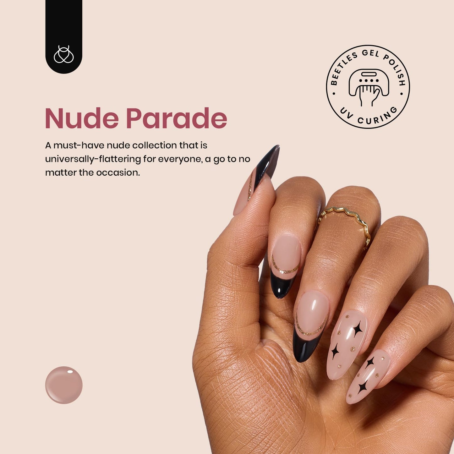beetles Gel Polish 6 Colors Jelly Gel Nail Polish Set Gift, Milky White Sheer Pink Nude Brown Translucent Soak Off Uv Nail Gel Diy Art for Girls Women Ultimate Monochrome Collection