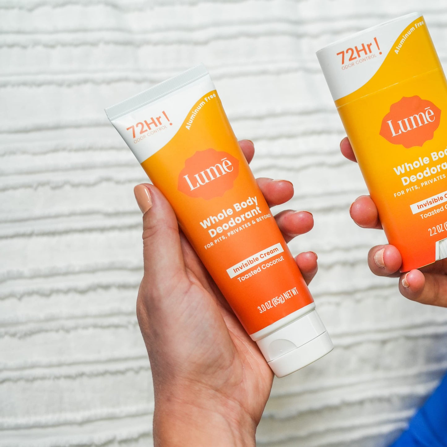 Lume Whole Body Deodorant - Invisible Cream Tube - 72 Hour Odor Control - Aluminum Free, Baking Soda Free, Skin Safe - 3.0 ounce (Clean Tangerine)
