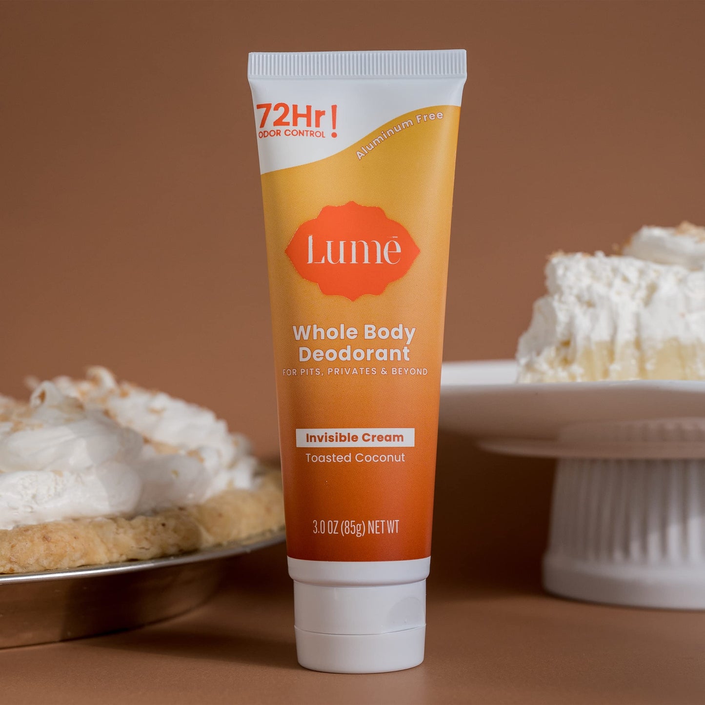 Lume Whole Body Deodorant - Invisible Cream Tube - 72 Hour Odor Control - Aluminum Free, Baking Soda Free, Skin Safe - 3.0 ounce (Clean Tangerine)