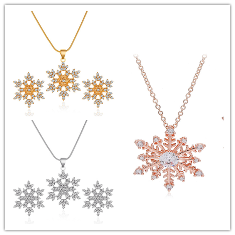 Copo de nieve Pendientes de Navidad