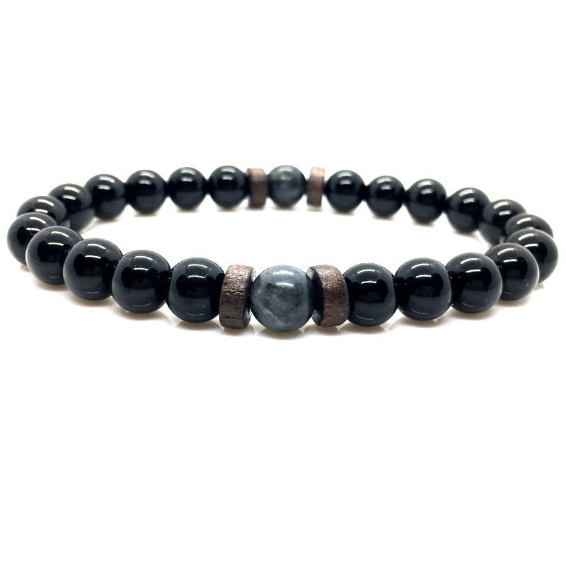Pulsera de piedra de Lava para hombre