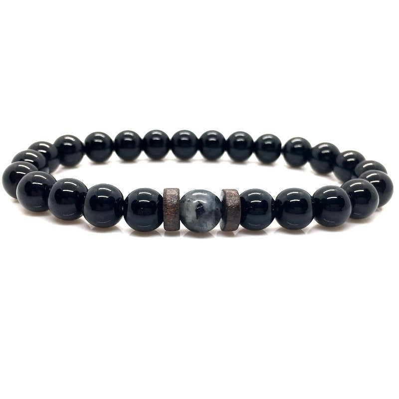 Pulsera de piedra de Lava para hombre