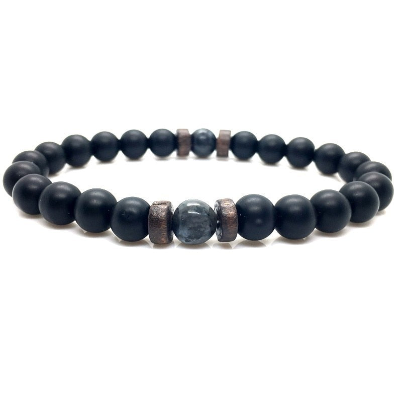 Pulsera de piedra de Lava para hombre