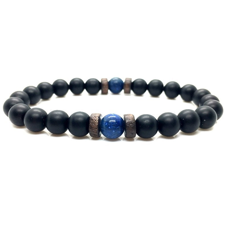 Pulsera de piedra de Lava para hombre
