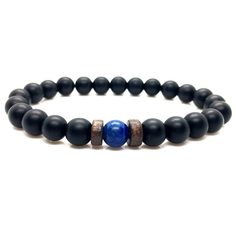 Pulsera de piedra de Lava para hombre