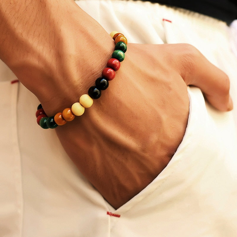 Pulsera de piedra de Lava para hombre
