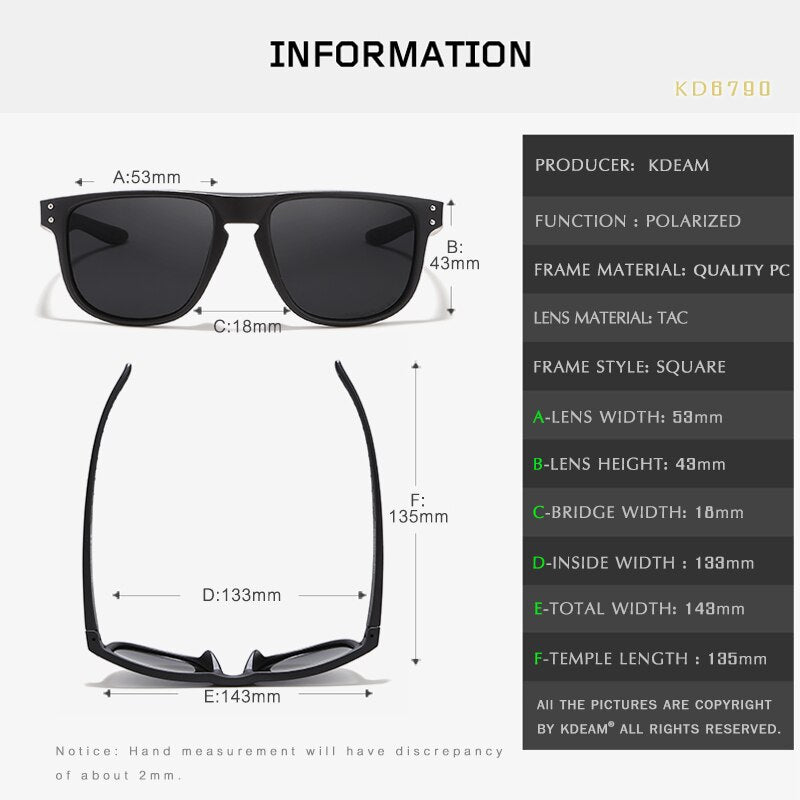 KDEAM Gafas de Sol Fashion y polarizadas