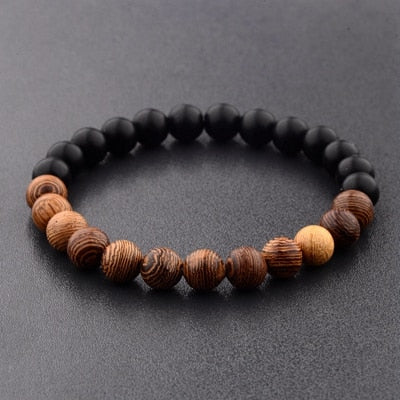 Pulsera de piedra de Lava para hombre
