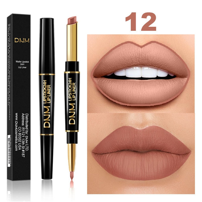 2 In 1 Lápiz labial de doble punta Mate
