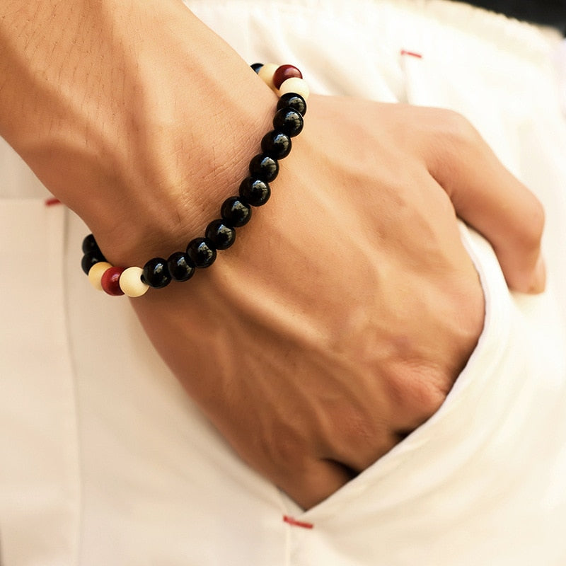 Pulsera de piedra de Lava para hombre