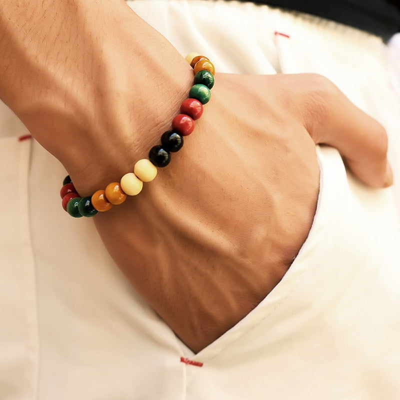 Pulsera de piedra de Lava para hombre