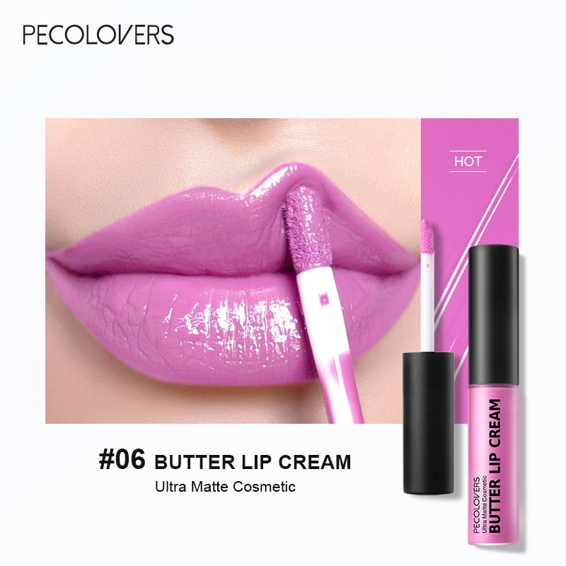Brillo de labios sedoso larga duración de 10 colores que contiene vitamina E