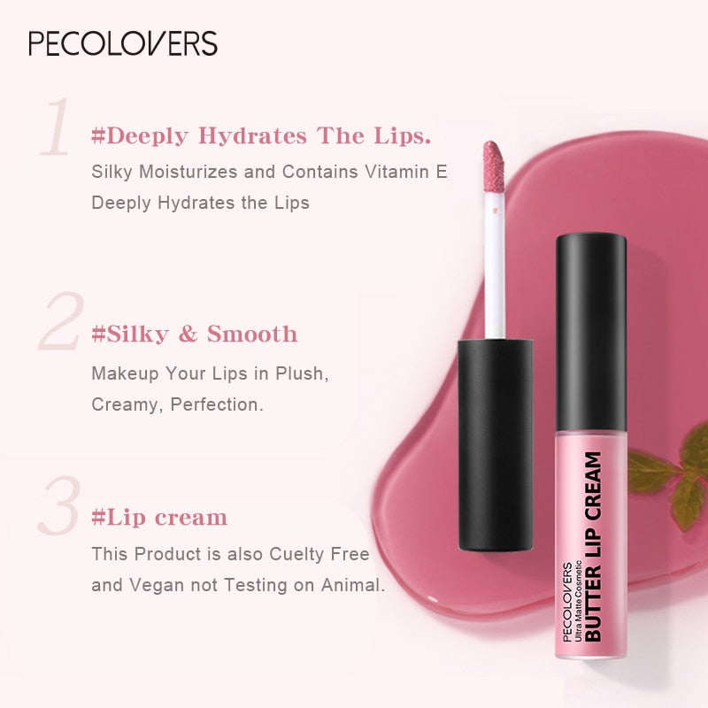Brillo de labios sedoso larga duración de 10 colores que contiene vitamina E