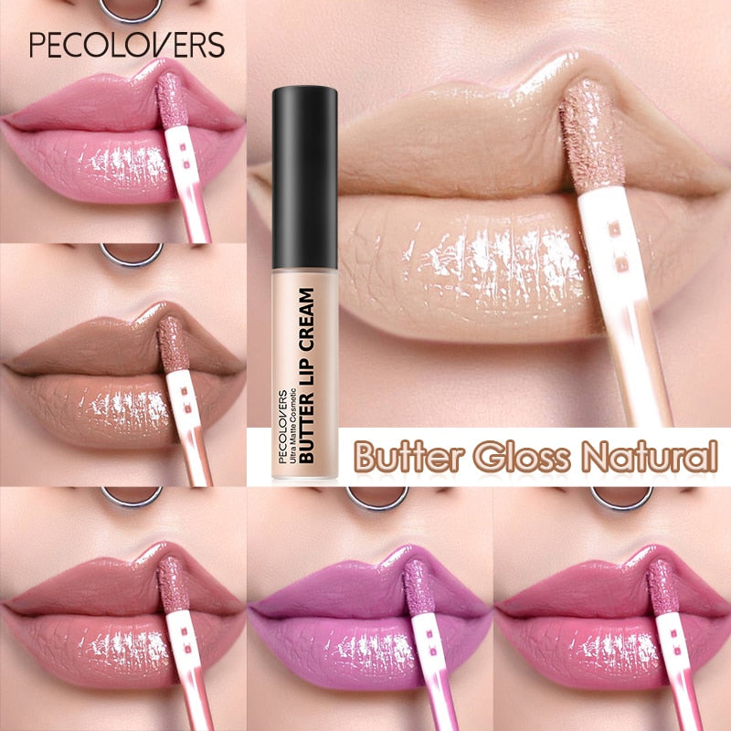 Brillo de labios sedoso larga duración de 10 colores que contiene vitamina E
