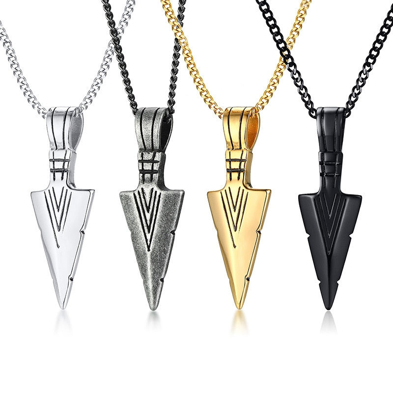 Collar largo con colgante de flecha Men Fashion