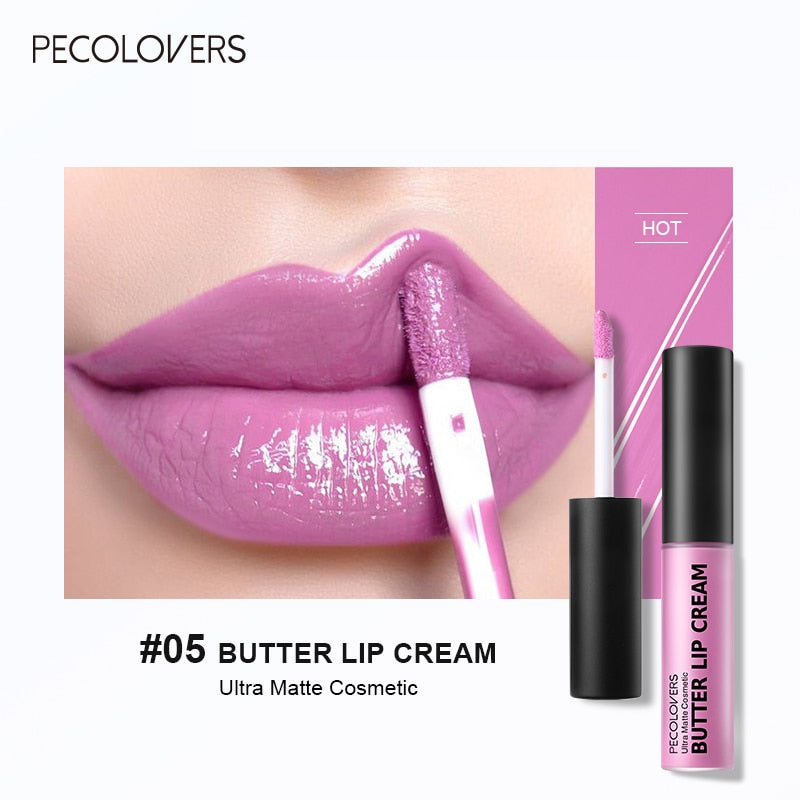 Brillo de labios sedoso larga duración de 10 colores que contiene vitamina E