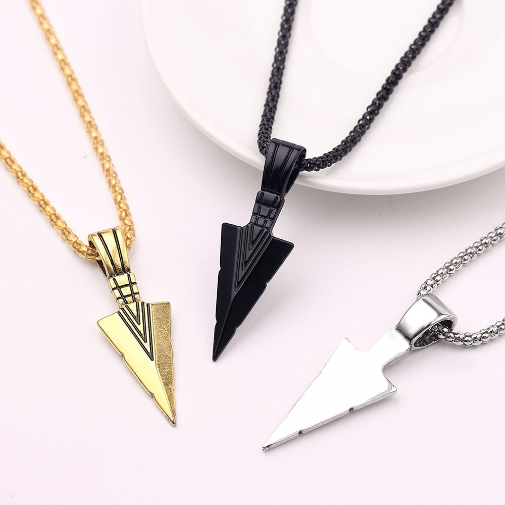 Collar largo con colgante de flecha Men Fashion