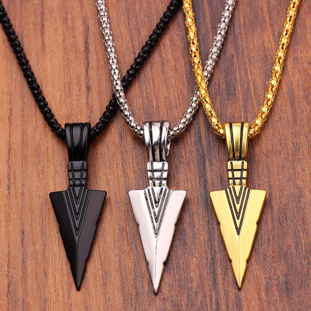 Collar largo con colgante de flecha Men Fashion